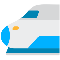 Mozilla high-speed train with bullet nose emoji image