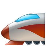 Whatsapp high-speed train with bullet nose emoji image
