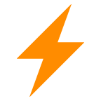 au by KDDI high voltage sign emoji image