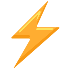Facebook Messenger high voltage sign emoji image