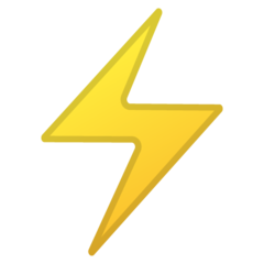 Google high voltage sign emoji image