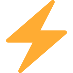 Twitter high voltage sign emoji image