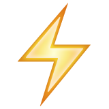 Whatsapp high voltage sign emoji image