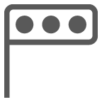 au by KDDI horizontal traffic light emoji image