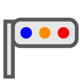 Docomo horizontal traffic light emoji image