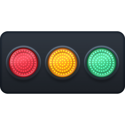 Facebook horizontal traffic light emoji image