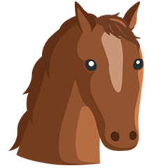 Facebook Messenger horse face emoji image