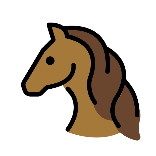 Openmoji horse face emoji image