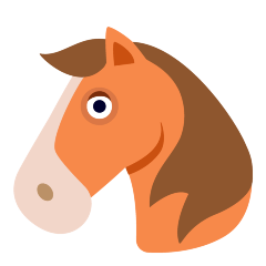 Skype horse face emoji image