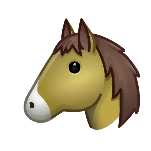 Telegram horse face emoji image