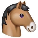 Whatsapp horse face emoji image