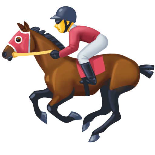 Facebook horse racing emoji image