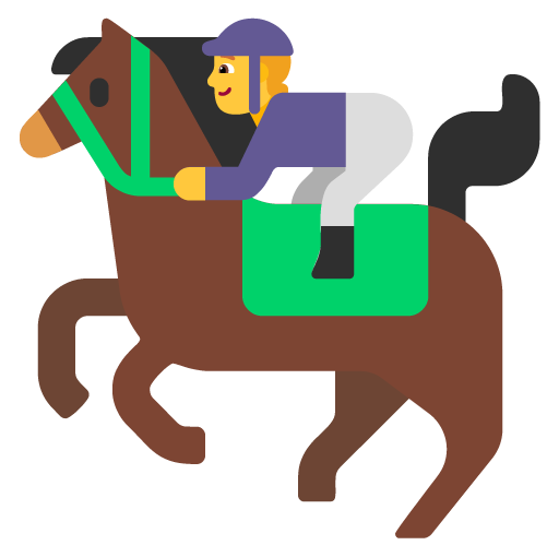 Microsoft horse racing emoji image