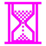 Docomo hourglass with flowing sand emoji image