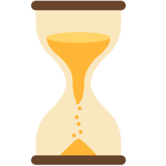 Mozilla hourglass with flowing sand emoji image