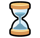 SoftBank hourglass with flowing sand emoji image