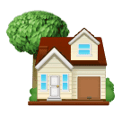 Huawei house with garden emoji image