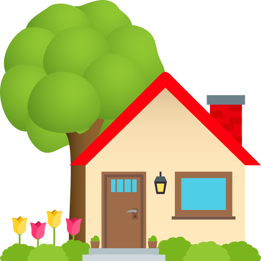 JoyPixels house with garden emoji image