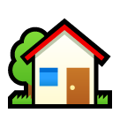 SoftBank house with garden emoji image