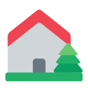 Toss house with garden emoji image