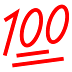 au by KDDI hundred points symbol emoji image