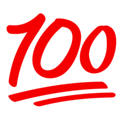 Emojidex hundred points symbol emoji image