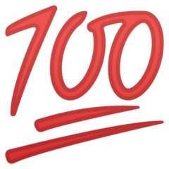 Google hundred points symbol emoji image
