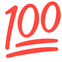 Mozilla hundred points symbol emoji image