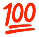 SoftBank hundred points symbol emoji image