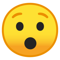Google hushed face emoji image