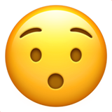 IOS/Apple hushed face emoji image