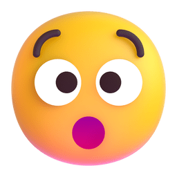 Microsoft Teams hushed face emoji image