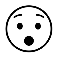 Noto Emoji Font hushed face emoji image