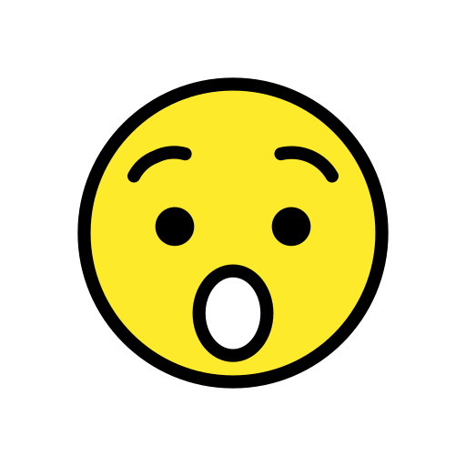 Openmoji hushed face emoji image
