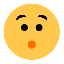 Toss hushed face emoji image