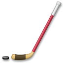 LG ice hockey stick and puck emoji image