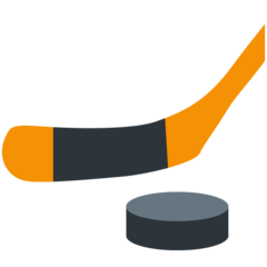 Twitter ice hockey stick and puck emoji image