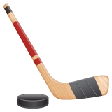 Whatsapp ice hockey stick and puck emoji image