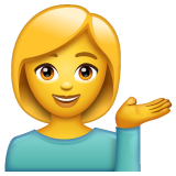 Whatsapp information desk person emoji image