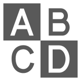 Docomo input symbol for latin capital letters emoji image