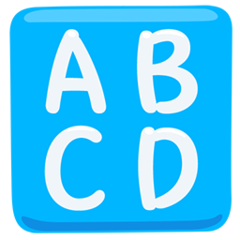 Facebook Messenger input symbol for latin capital letters emoji image