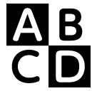 SoftBank input symbol for latin capital letters emoji image