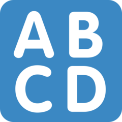 Twitter input symbol for latin capital letters emoji image