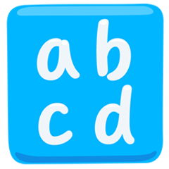 Facebook Messenger input symbol for latin small letters emoji image