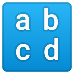 Google input symbol for latin small letters emoji image