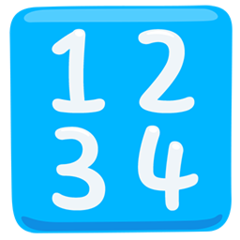 Facebook Messenger input symbol for numbers emoji image