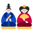 Toss japanese dolls emoji image