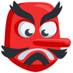 Facebook Messenger japanese goblin emoji image