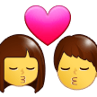 Samsung kiss emoji image