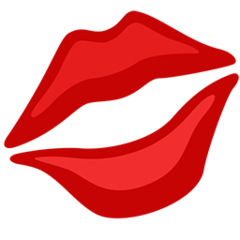 Facebook Messenger kiss mark emoji image